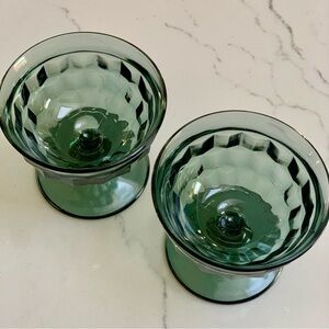 Vintage Indiana Glass Colony Riviera Blue sherbet glasses